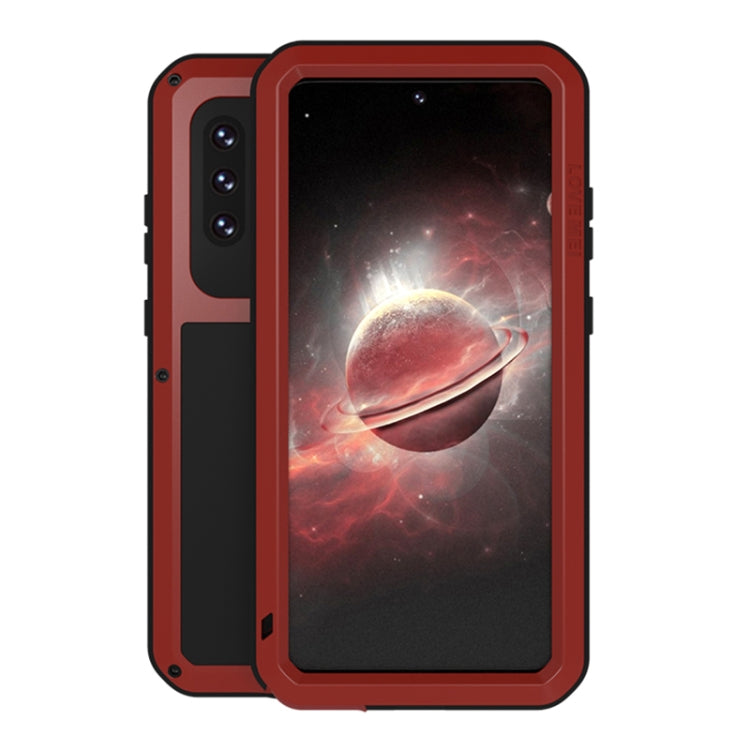 LOVE MEI Metal Shockproof Waterproof Dustproof Protective Case with Glass, For Samsung Galaxy A32 5G, For Samsung Galaxy A42, For Samsung Galaxy A52 5G / 4G, For Samsung Galaxy S21 5G, For Samsung Galaxy S21+ 5G, For Samsung Galaxy A72 5G / 4G