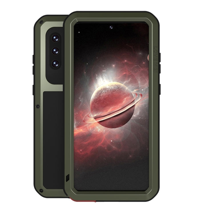 LOVE MEI Metal Shockproof Waterproof Dustproof Protective Case with Glass, For Samsung Galaxy A32 5G, For Samsung Galaxy A42, For Samsung Galaxy A52 5G / 4G, For Samsung Galaxy S21 5G, For Samsung Galaxy S21+ 5G, For Samsung Galaxy A72 5G / 4G