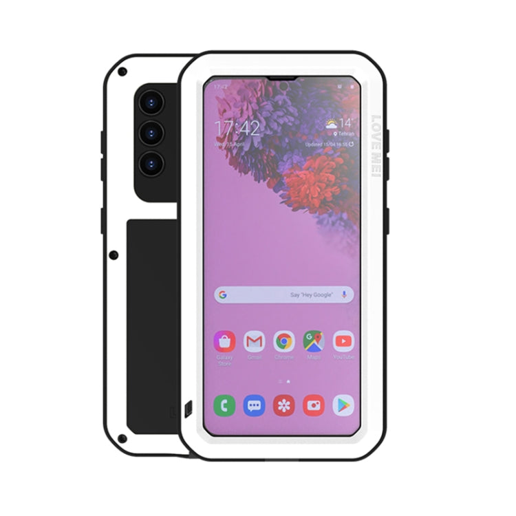 LOVE MEI Metal Shockproof Waterproof Dustproof Protective Case with Glass, For Samsung Galaxy A32 5G, For Samsung Galaxy A42, For Samsung Galaxy A52 5G / 4G, For Samsung Galaxy S21 5G, For Samsung Galaxy S21+ 5G, For Samsung Galaxy A72 5G / 4G