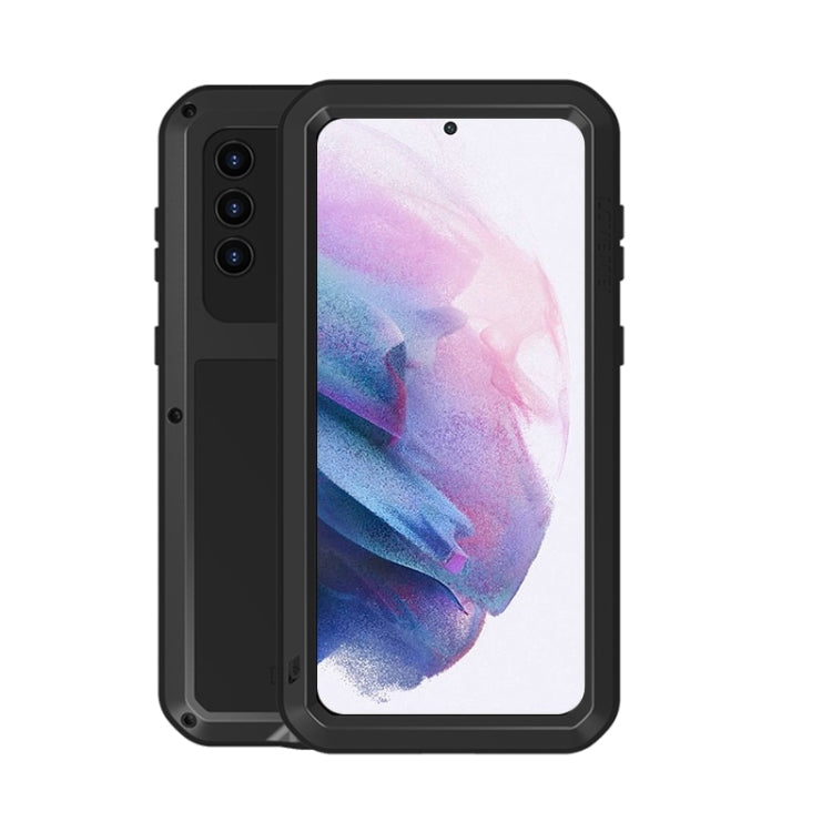 LOVE MEI Metal Shockproof Waterproof Dustproof Protective Case with Glass, For Samsung Galaxy A32 5G, For Samsung Galaxy A42, For Samsung Galaxy A52 5G / 4G, For Samsung Galaxy S21 5G, For Samsung Galaxy S21+ 5G, For Samsung Galaxy A72 5G / 4G