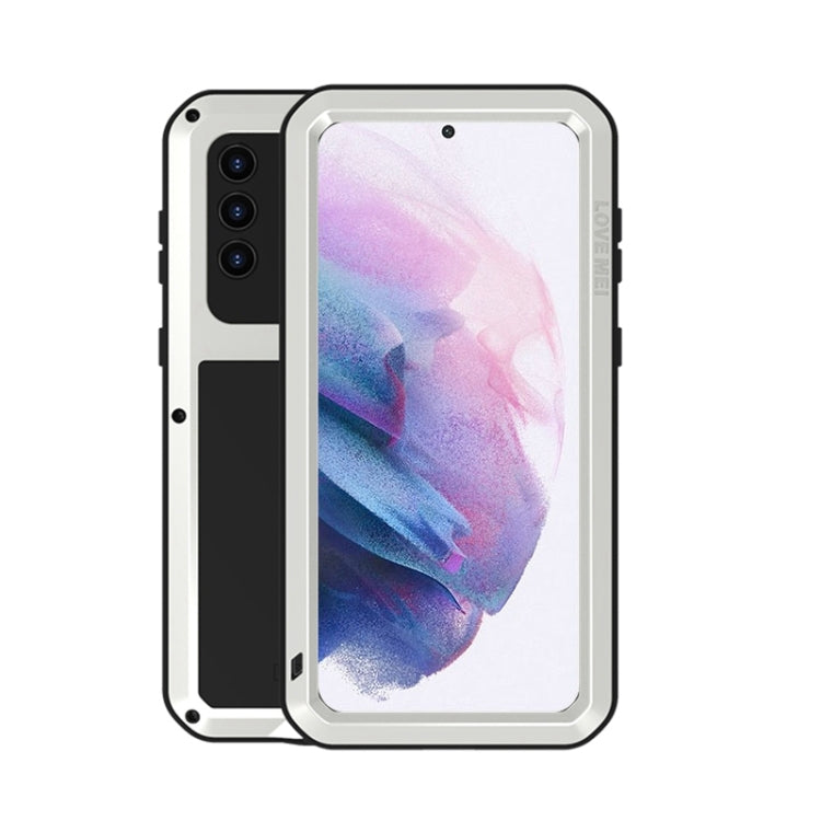LOVE MEI Metal Shockproof Waterproof Dustproof Protective Case with Glass, For Samsung Galaxy A32 5G, For Samsung Galaxy A42, For Samsung Galaxy A52 5G / 4G, For Samsung Galaxy S21 5G, For Samsung Galaxy S21+ 5G, For Samsung Galaxy A72 5G / 4G