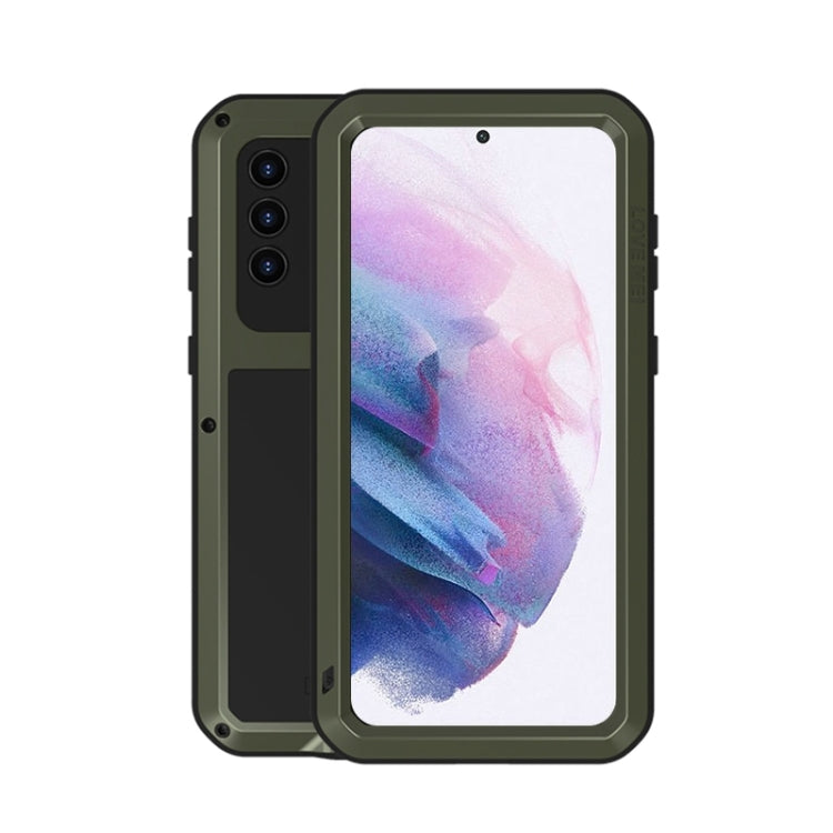 LOVE MEI Metal Shockproof Waterproof Dustproof Protective Case with Glass, For Samsung Galaxy A32 5G, For Samsung Galaxy A42, For Samsung Galaxy A52 5G / 4G, For Samsung Galaxy S21 5G, For Samsung Galaxy S21+ 5G, For Samsung Galaxy A72 5G / 4G