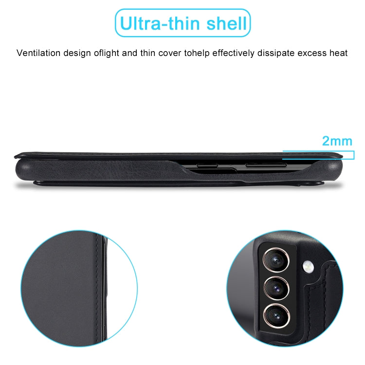 For Samsung Galaxy S21 FE LC.IMEEKE Hon Ancient Series Horizontal Flip Leather Case with Holder & Card Slot, For Samsung Galaxy S21 FE