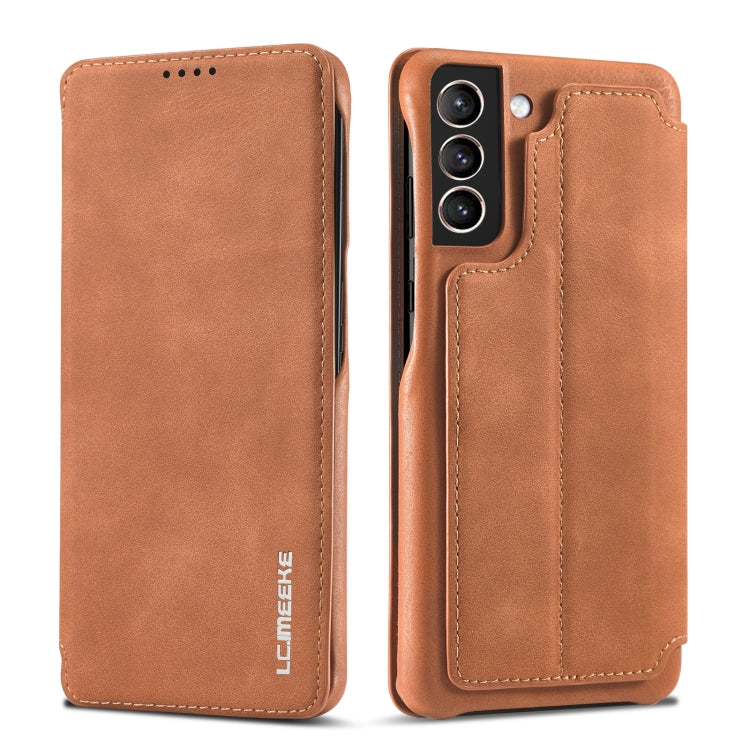 For Samsung Galaxy S21 FE LC.IMEEKE Hon Ancient Series Horizontal Flip Leather Case with Holder & Card Slot, For Samsung Galaxy S21 FE