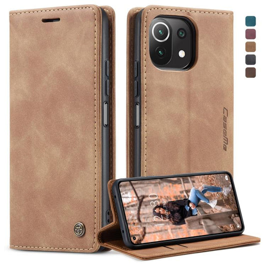 CaseMe 013 Multifunctional Horizontal Flip Leather Case, with Card Slot & Holder & Wallet, For Xiaomi Mi 11 Lite, For Samsung Galaxy S21 FE