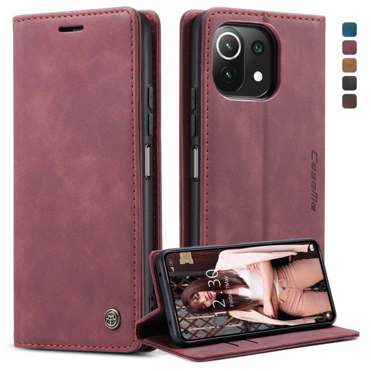 CaseMe 013 Multifunctional Horizontal Flip Leather Case, with Card Slot & Holder & Wallet, For Xiaomi Mi 11 Lite, For Samsung Galaxy S21 FE