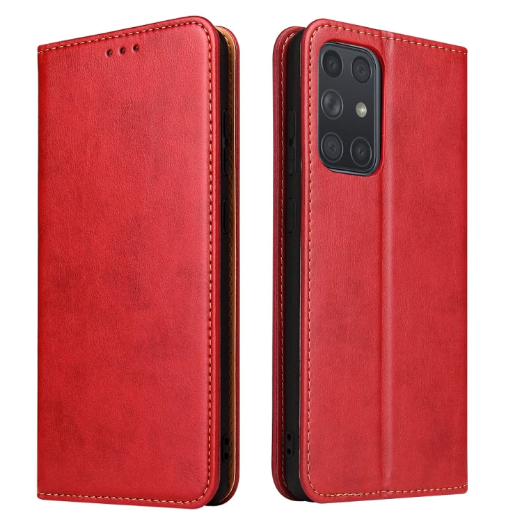 Fierre Shann PU Genuine Leather Texture Horizontal Flip Leather Case with Holder & Card Slots & Wallet, For Samsung Galaxy A32 5G, For Samsung Galaxy A72 5G, For Samsung Galaxy A52 5G