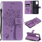 Tree & Cat Pattern Pressed Printing Horizontal Flip PU Leather Case with Holder & Card Slots & Wallet & Lanyard, For Xiaomi Redmi Note 10 4G, For Xiaomi Redmi Note 10 Pro, For Samsung Galaxy A32 4G, For Samsung Galaxy S21 FE, For Xiaomi Mi 11 Lite 5G��...