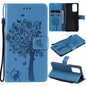 Tree & Cat Pattern Pressed Printing Horizontal Flip PU Leather Case with Holder & Card Slots & Wallet & Lanyard, For Xiaomi Redmi Note 10 4G, For Xiaomi Redmi Note 10 Pro, For Samsung Galaxy A32 4G, For Samsung Galaxy S21 FE, For Xiaomi Mi 11 Lite 5G��...