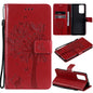 Tree & Cat Pattern Pressed Printing Horizontal Flip PU Leather Case with Holder & Card Slots & Wallet & Lanyard, For Xiaomi Redmi Note 10 4G, For Xiaomi Redmi Note 10 Pro, For Samsung Galaxy A32 4G, For Samsung Galaxy S21 FE, For Xiaomi Mi 11 Lite 5G��...