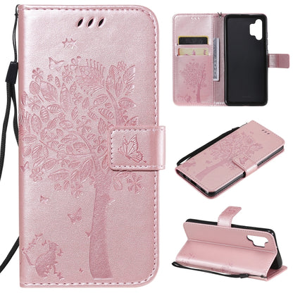 Tree & Cat Pattern Pressed Printing Horizontal Flip PU Leather Case with Holder & Card Slots & Wallet & Lanyard, For Xiaomi Redmi Note 10 4G, For Xiaomi Redmi Note 10 Pro, For Samsung Galaxy A32 4G, For Samsung Galaxy S21 FE, For Xiaomi Mi 11 Lite 5G��...