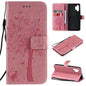 Tree & Cat Pattern Pressed Printing Horizontal Flip PU Leather Case with Holder & Card Slots & Wallet & Lanyard, For Xiaomi Redmi Note 10 4G, For Xiaomi Redmi Note 10 Pro, For Samsung Galaxy A32 4G, For Samsung Galaxy S21 FE, For Xiaomi Mi 11 Lite 5G��...