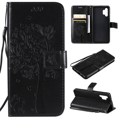 Tree & Cat Pattern Pressed Printing Horizontal Flip PU Leather Case with Holder & Card Slots & Wallet & Lanyard, For Xiaomi Redmi Note 10 4G, For Xiaomi Redmi Note 10 Pro, For Samsung Galaxy A32 4G, For Samsung Galaxy S21 FE, For Xiaomi Mi 11 Lite 5G��...