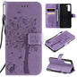 Tree & Cat Pattern Pressed Printing Horizontal Flip PU Leather Case with Holder & Card Slots & Wallet & Lanyard, For Xiaomi Redmi Note 10 4G, For Xiaomi Redmi Note 10 Pro, For Samsung Galaxy A32 4G, For Samsung Galaxy S21 FE, For Xiaomi Mi 11 Lite 5G��...