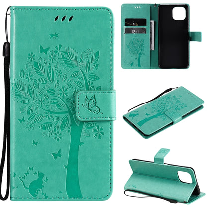 Tree & Cat Pattern Pressed Printing Horizontal Flip PU Leather Case with Holder & Card Slots & Wallet & Lanyard, For Xiaomi Redmi Note 10 4G, For Xiaomi Redmi Note 10 Pro, For Samsung Galaxy A32 4G, For Samsung Galaxy S21 FE, For Xiaomi Mi 11 Lite 5G��...