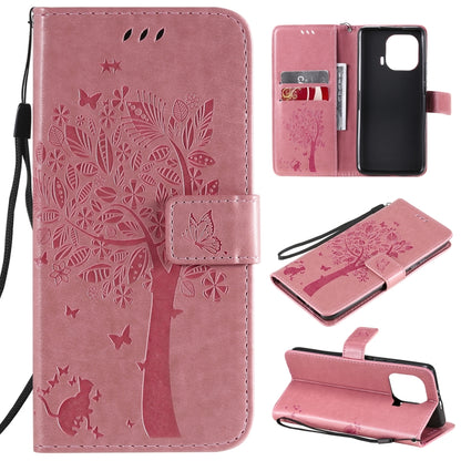 Tree & Cat Pattern Pressed Printing Horizontal Flip PU Leather Case with Holder & Card Slots & Wallet & Lanyard, For Xiaomi Redmi Note 10 4G, For Xiaomi Redmi Note 10 Pro, For Samsung Galaxy A32 4G, For Samsung Galaxy S21 FE, For Xiaomi Mi 11 Lite 5G��...