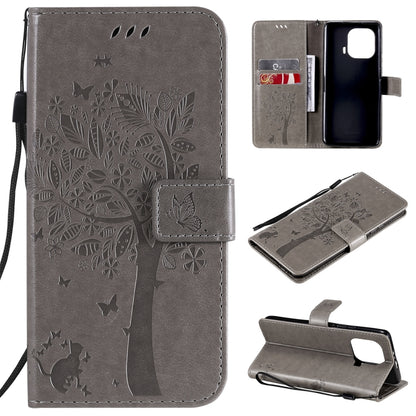 Tree & Cat Pattern Pressed Printing Horizontal Flip PU Leather Case with Holder & Card Slots & Wallet & Lanyard, For Xiaomi Redmi Note 10 4G, For Xiaomi Redmi Note 10 Pro, For Samsung Galaxy A32 4G, For Samsung Galaxy S21 FE, For Xiaomi Mi 11 Lite 5G��...