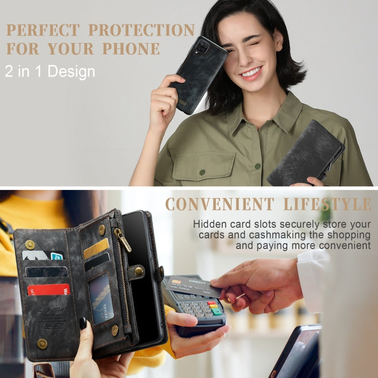 CaseMe Detachable Multifunctional Horizontal Flip Leather Case, with Card Slot & Holder & Zipper Wallet & Photo Frame, For Samsung Galaxy A12, For Samsung Galaxy A32 5G