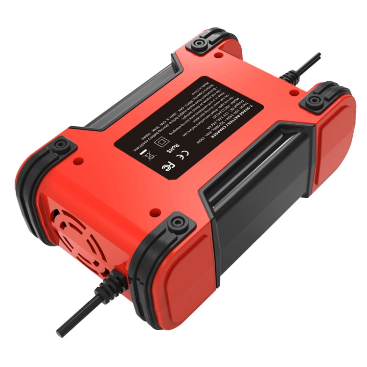 FOXSUR 12A / 12V / 24V Car / Motorcycle 7-stage Lead-acid Battery AGM Charger, 12A, US Plug, 12A, EU Plug, 12A, JP Plug, 12A, UK Plug
