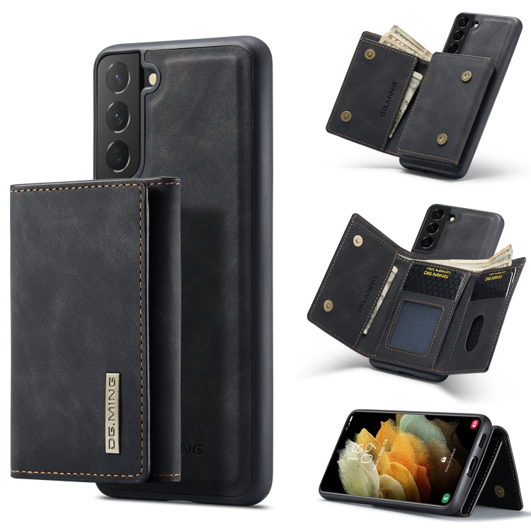 DG.MING M1 Series 3-Fold Multi Card Wallet  Back Cover Shockproof Case with Holder Function, For Samsung Galaxy A12 5G, For Samsung Galaxy A21s, For Samsung Galaxy A22 5G, For Samsung Galaxy S21, For Samsung Galaxy S21 FE, For Samsung Galaxy S21+