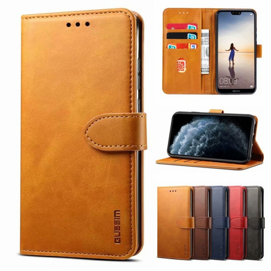 GUSSIM Business Style Horizontal Flip Leather Case with Holder & Card Slots & Wallet, For Samsung Galaxy A41, For Samsung Galaxy S21 5G, For Samsung Galaxy S21+ 5G, For Samsung Galaxy S21 Ultra 5G, For Samsung Galaxy S21 FE
