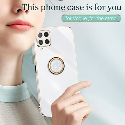 XINLI Straight Edge 6D Electroplate TPU Phone Case with Ring Holder, For Samsung Galaxy A22 4G, For Samsung Galaxy A52 5G, For Samsung Galaxy A72 5G, For Samsung Galaxy A82 5G