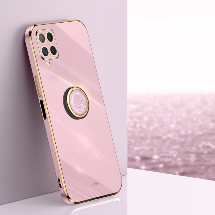 XINLI Straight Edge 6D Electroplate TPU Phone Case with Ring Holder, For Samsung Galaxy A22 4G, For Samsung Galaxy A52 5G, For Samsung Galaxy A72 5G, For Samsung Galaxy A82 5G