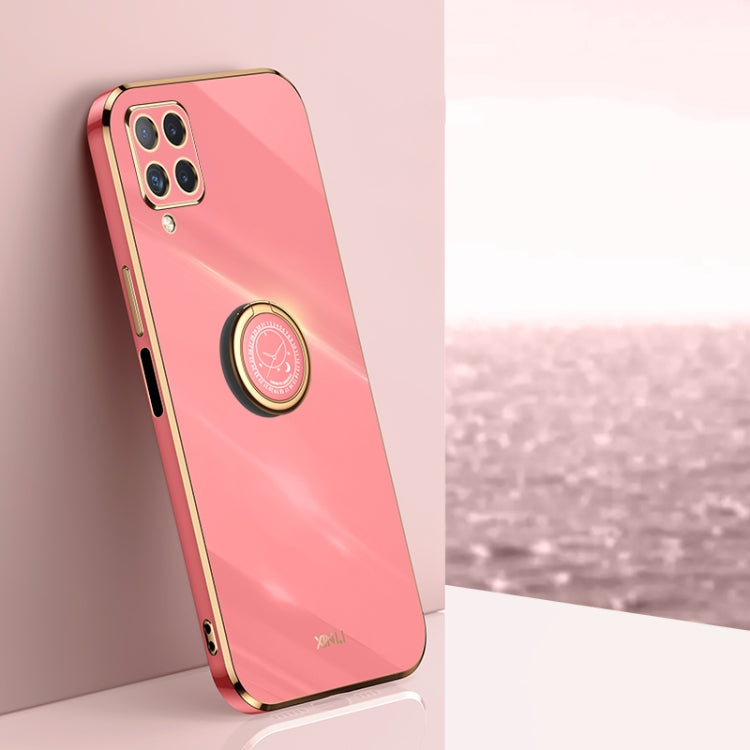 XINLI Straight Edge 6D Electroplate TPU Phone Case with Ring Holder, For Samsung Galaxy A22 4G, For Samsung Galaxy A52 5G, For Samsung Galaxy A72 5G, For Samsung Galaxy A82 5G