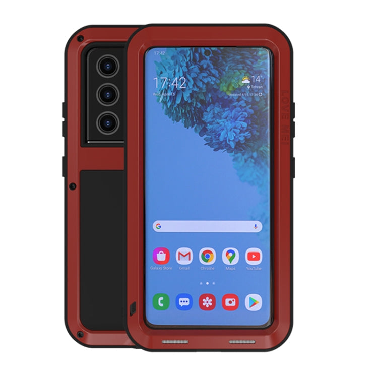 LOVE MEI Metal Shockproof Waterproof Dustproof Protective Case without Glass, For Samsung Galaxy S21 Ultra 5G