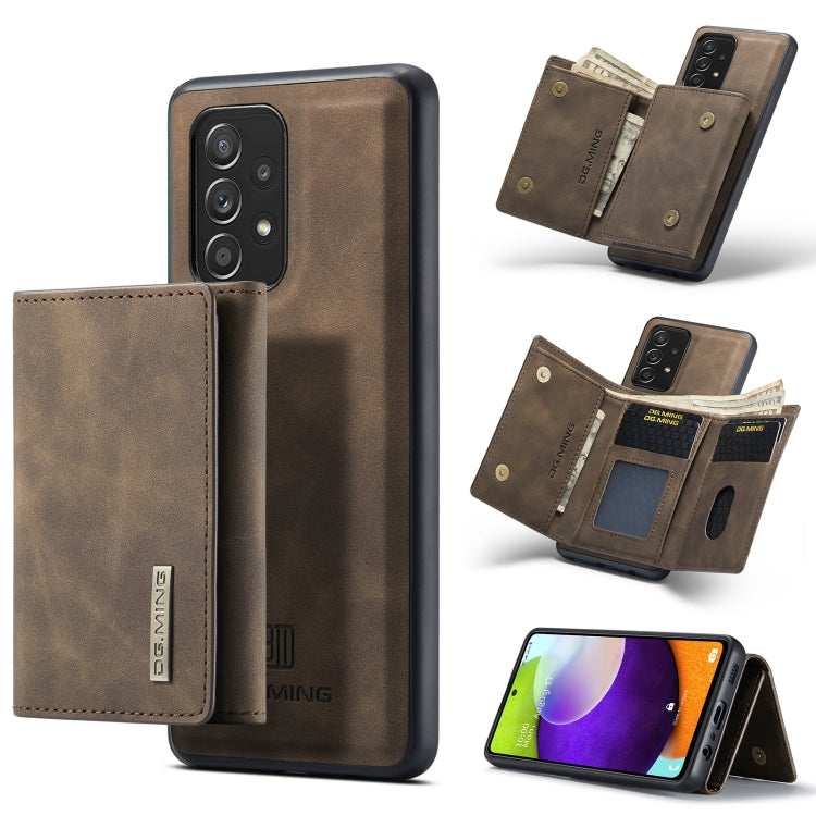 DG.MING M1 Series 3-Fold Multi Card Wallet + Magnetic Back Cover Shockproof Case with Holder Function, For Samsung Galaxy A02s, For Samsung Galaxy A32 5G, For Samsung Galaxy A42 5G, For Samsung Galaxy A52 5G / 4G, For Samsung Galaxy A72 5G / 4G��������...