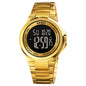 SKMEI 1712 Dual Time LED Digital Display Luminous Stainless Steel Strap Electronic Watch