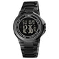 SKMEI 1712 Dual Time LED Digital Display Luminous Stainless Steel Strap Electronic Watch