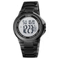 SKMEI 1712 Dual Time LED Digital Display Luminous Stainless Steel Strap Electronic Watch