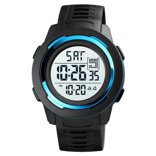 SKMEI 1731 Triplicate Round Dial LED Dual Time Digital Display Luminous Electronic Watch