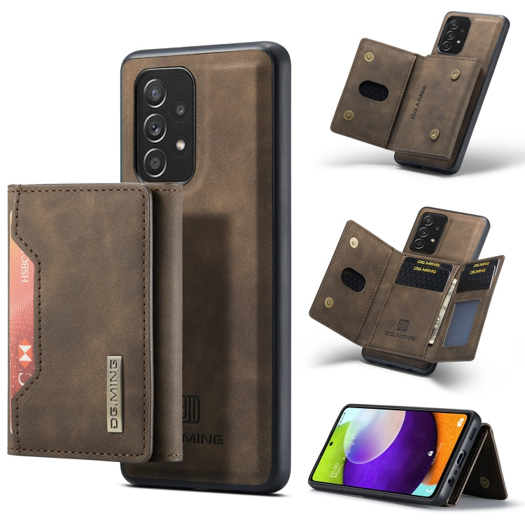 DG.MING M2 Series 3-Fold Multi Card Bag + Magnetic Back Cover Shockproof Case with Wallet & Holder Function, For Samsung Galaxy A02s, For Samsung Galaxy A32 5G, For Samsung Galaxy A42 5G, For Samsung Galaxy A52 5G / 4G, For Samsung Galaxy A72 5G / 4G��...