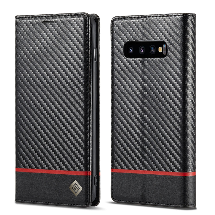 LC.IMEEKE Carbon Fiber PU + TPU Horizontal Flip Leather Case with Holder & Card Slot & Wallet, For Samsung Galaxy A12 5G, For Samsung Galaxy A22 4G, For Samsung Galaxy A22 5G, For Samsung Galaxy A32 4G, For Samsung Galaxy A51 4G / M40s�����������������...