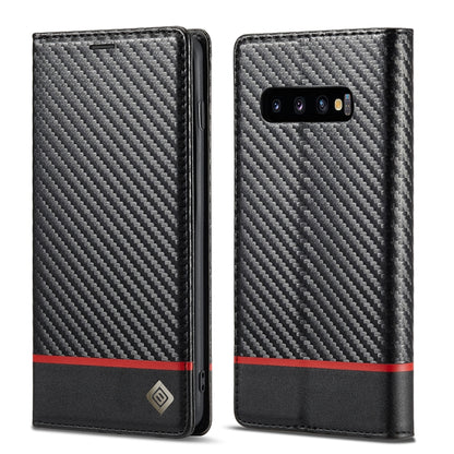 LC.IMEEKE Carbon Fiber PU + TPU Horizontal Flip Leather Case with Holder & Card Slot & Wallet, For Samsung Galaxy A12 5G, For Samsung Galaxy A22 4G, For Samsung Galaxy A22 5G, For Samsung Galaxy A32 4G, For Samsung Galaxy A51 4G / M40s�����������������...