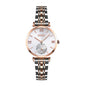 SKMEI 9198 Simple Roman Numeral Dial Metal Belt Quartz Watch for Couples