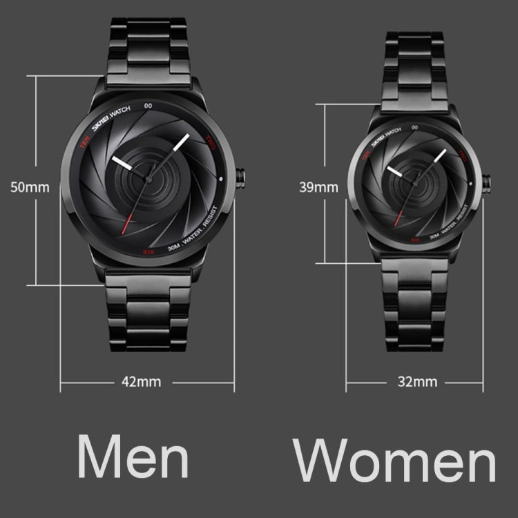 SKMEI 9210 Ladies Business Watch Simple 3D Dial Quartz Watch, For Ladies