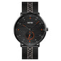 SKMEI 9218 Men Horizontal Striped Arabic Numeral Dial Mesh Belt Quartz Watch
