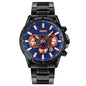 SKMEI 9241 Men Calendar Stopwatch Stainless Steel Strap Quartz Watch