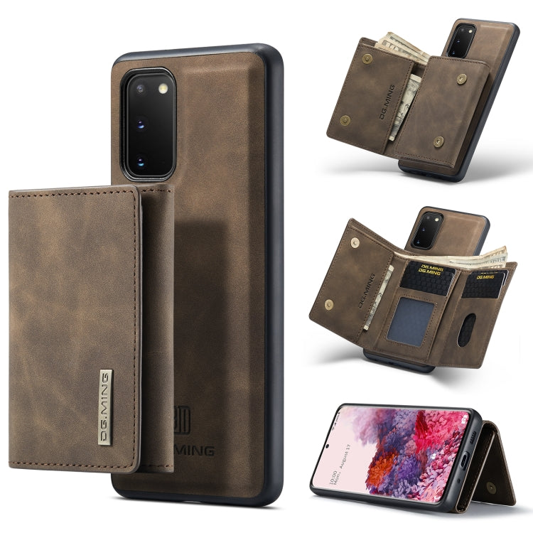 DG.MING M1 Series 3-Fold Multi Card Wallet  Back Cover Shockproof Case with Holder Function, For Samsung Galaxy A71, For Samsung Galaxy A51, For Samsung Galaxy S20