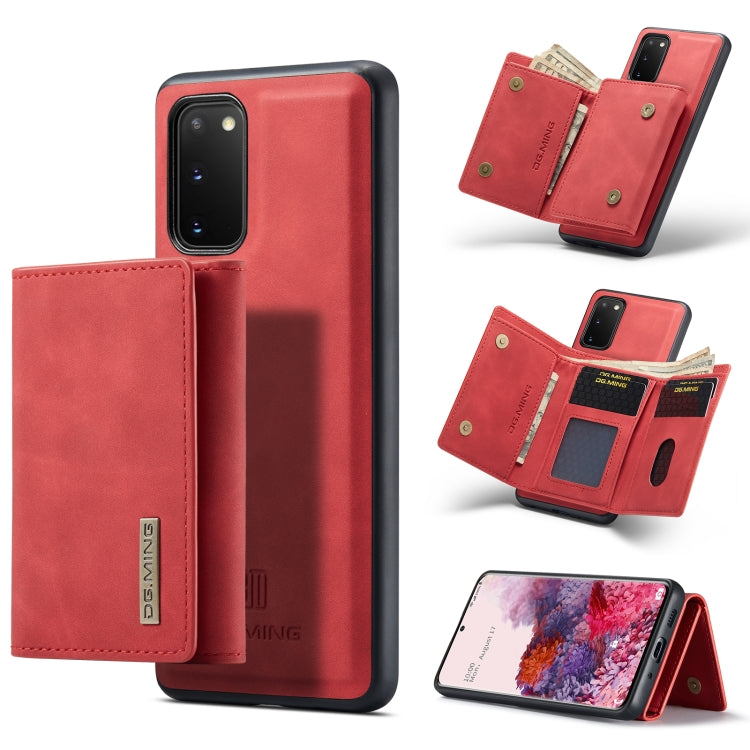 DG.MING M1 Series 3-Fold Multi Card Wallet  Back Cover Shockproof Case with Holder Function, For Samsung Galaxy A71, For Samsung Galaxy A51, For Samsung Galaxy S20