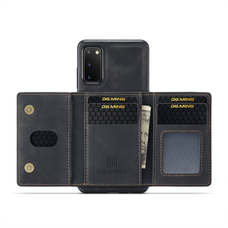 DG.MING M2 Series 3-Fold Multi Card Bag Back Cover Shockproof Case with Wallet & Holder Function, For Samsung Galaxy A71, For Samsung Galaxy A51, For Samsung Galaxy S20