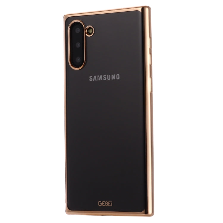 GEBEI Plating TPU Shockproof Protective Case, For Galaxy Note 10, For Galaxy Note 10+