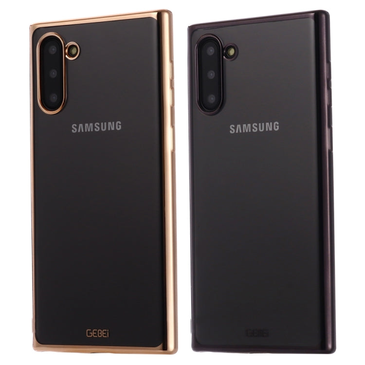 GEBEI Plating TPU Shockproof Protective Case, For Galaxy Note 10, For Galaxy Note 10+