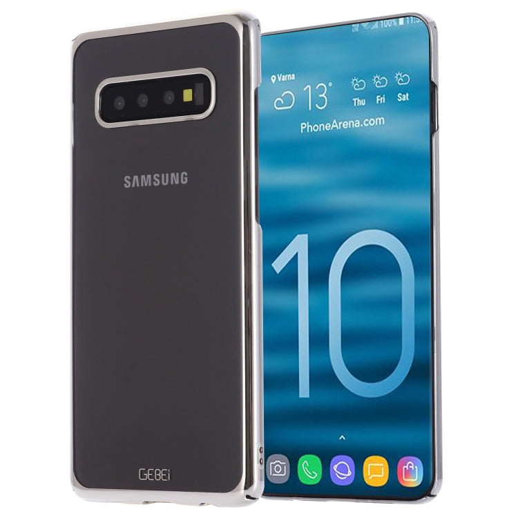 GEBEI Shockproof  Plating PC Protective Case, For Galaxy S10e, For Galaxy S10, For Galaxy S10+
