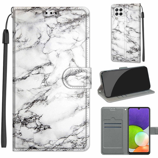 Voltage Coloured Drawing Magnetic Clasp Horizontal Flip PU Leather Case with Holder & Card Slots, For Samsung Galaxy A22 4G, For Samsung Galaxy A22 5G, For Samsung Galaxy M32 4G / F22, For ZTE Blade A7s 2020, For ZTE Blade A31