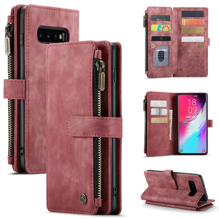 CaseMe-C30 PU + TPU Multifunctional Horizontal Flip Leather Case with Holder & Card Slot & Wallet & Zipper Pocket, For Samsung Galaxy A12, For Samsung Galaxy A52 5G / 4G, For Samsung Galaxy Note10+, For Samsung Galaxy Note20 Ultra, For Samsung Galaxy S...