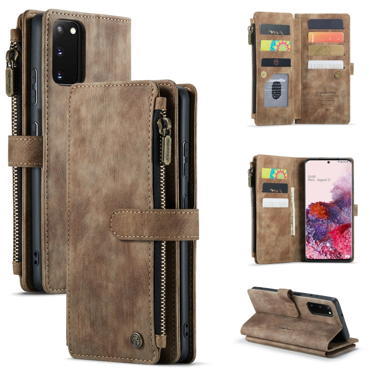 CaseMe-C30 PU + TPU Multifunctional Horizontal Flip Leather Case with Holder & Card Slot & Wallet & Zipper Pocket, For Samsung Galaxy A12, For Samsung Galaxy A52 5G / 4G, For Samsung Galaxy Note10+, For Samsung Galaxy Note20 Ultra, For Samsung Galaxy S...